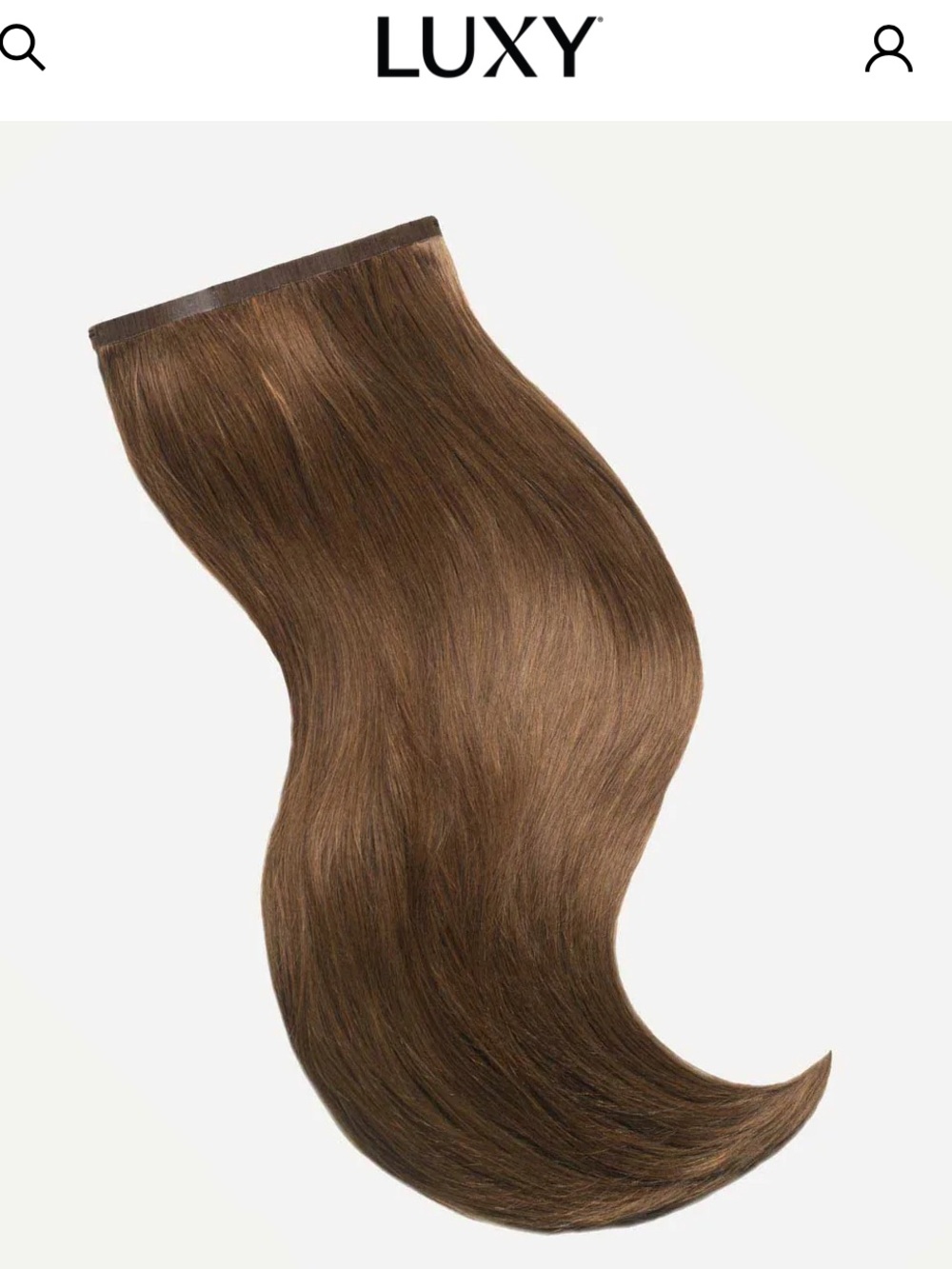 LUXY Seamless Clip-In Hair Extension — Chestnut Brown